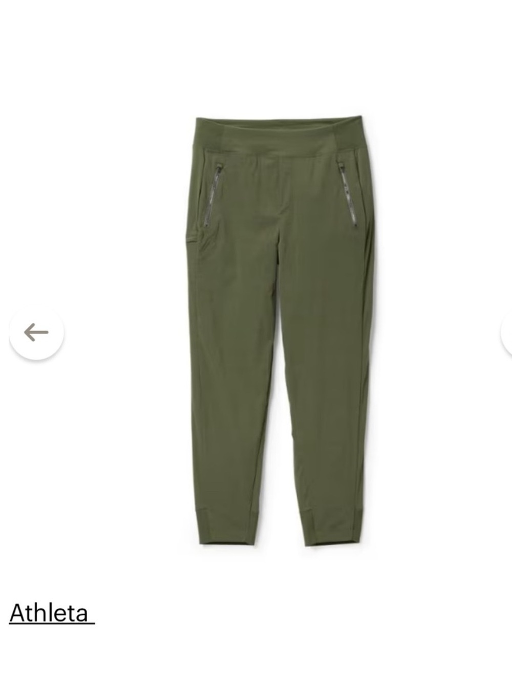 Athleta Olive Green Trekkie Jogger Pants